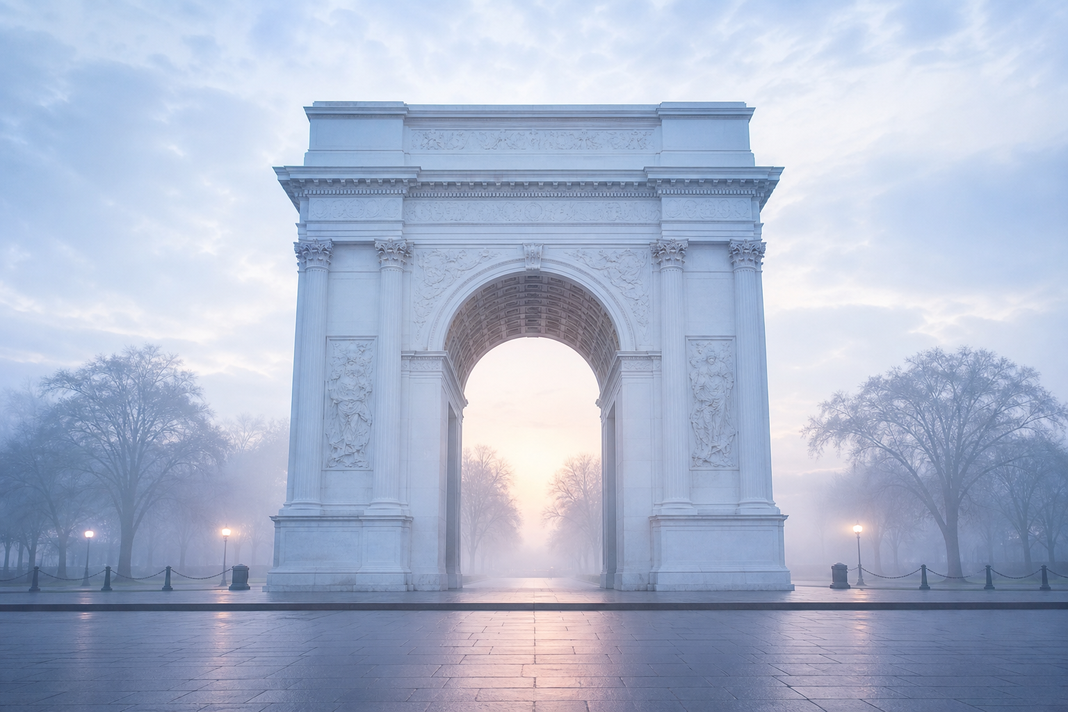 The Ceremonial Arch at dawn